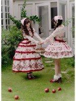 Sweet Embroidery Print Short Lolita Dress