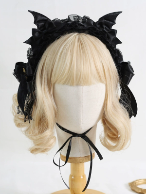 Dark Lolita Gothic Wings Devil Headband Halloween Headdress