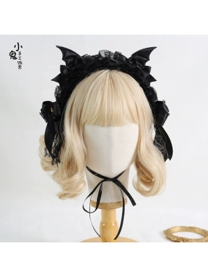 Dark Lolita Gothic Wings Devil Headband Halloween Headdress