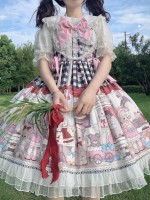 Black Sweet Lolita Dress Dessert Doll JSK Suspender Dress