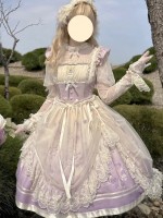 Purple Sweet Lolita JSK Tutu Skirt Suspenders Skirt