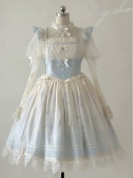 Blue Sweet Lolita JSK Gradient Ballet Style Suspender Skirt