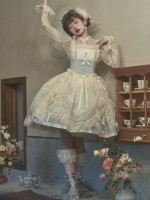 Blue Sweet Lolita JSK Gradient Ballet Style Suspender Skirt