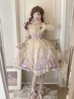 Purple Sweet Lolita JSK Tutu Skirt Suspenders Skirt