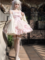 Pink Sweet Lolita JSK Tutu Skirt Suspenders Skirt