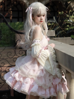 Pink Sweet Lolita JSK Tutu Skirt Suspenders Skirt