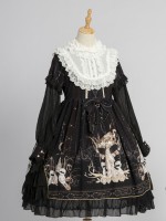 Sweet Lolita OP Long-sleeved Printed Elegant Dress