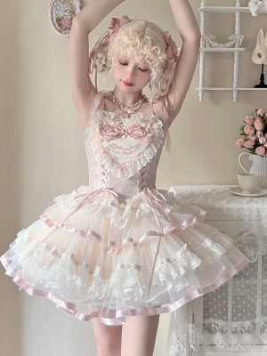 Elegant Sweet Ballet Style Princess Dress JSK Lolita Suspender Dress