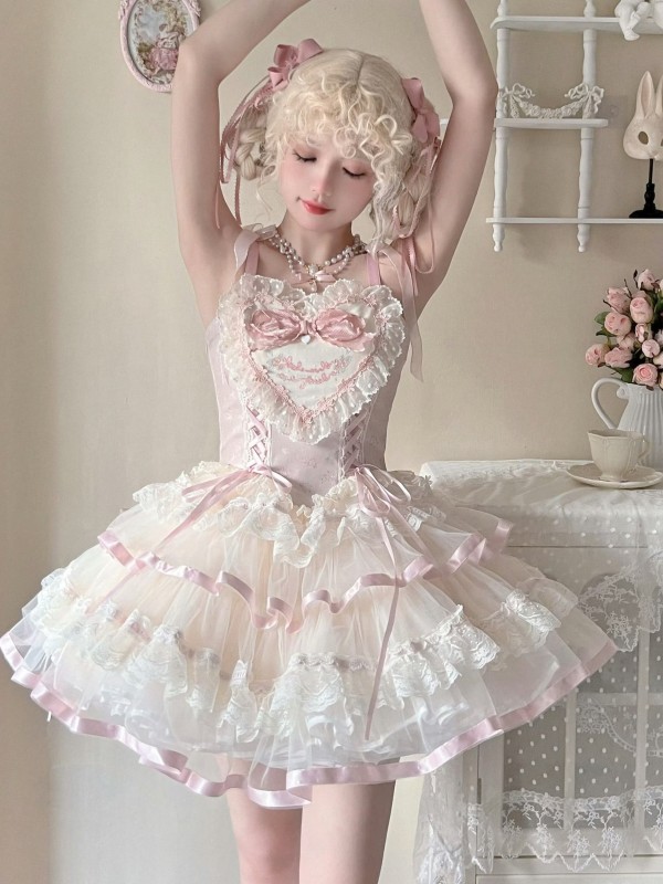 Elegant Sweet Ballet Style Princess Dress JSK Lolita Suspender Dress