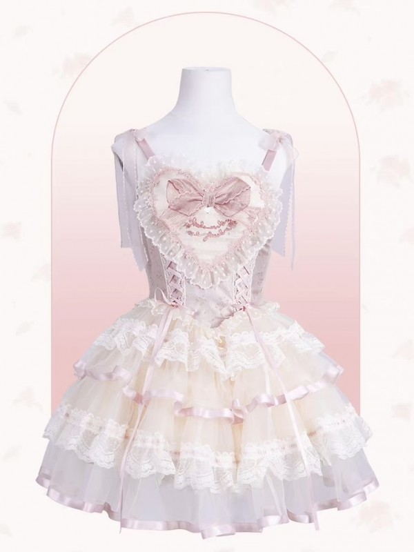 Elegant Sweet Ballet Style Princess Dress JSK Lolita Suspender Dress