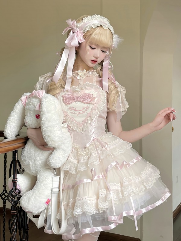 Elegant Sweet Ballet Style Princess Dress JSK Lolita Suspender Dress