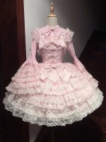 Sweet Pink Lolita Dress JSK Suspender Dress Tutu Skirt