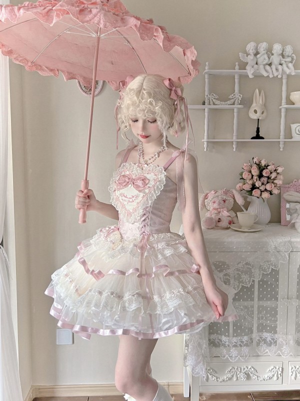 Elegant Sweet Ballet Style Princess Dress JSK Lolita Suspender Dress