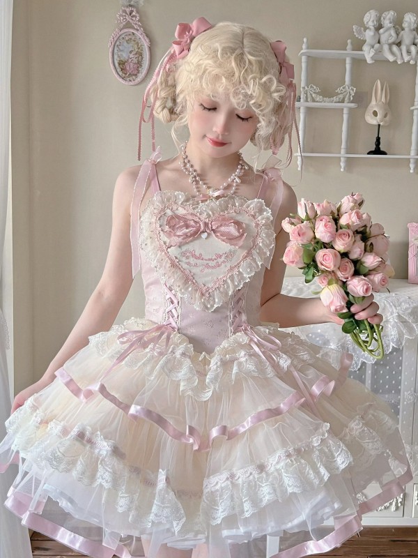 Elegant Sweet Ballet Style Princess Dress JSK Lolita Suspender Dress