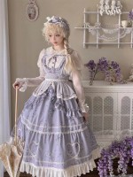 Purple Sweet and Elegant Printed Lolita JSK Suspender Dress