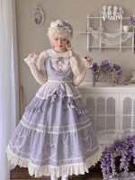 Purple Sweet and Elegant Printed Lolita JSK Suspender Dress