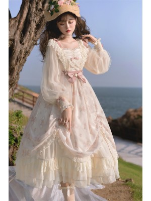 Sweet and Elegant Printed OP Lolita Dress