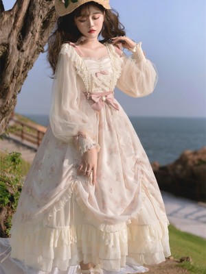 Sweet and Elegant Printed OP Lolita Dress