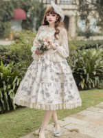 Sweet and Elegant Printed Lolita JSK Suspender Dress