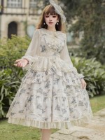 Sweet and Elegant Printed Lolita JSK Suspender Dress