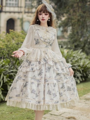 Sweet and Elegant Printed Lolita JSK Suspender Dress