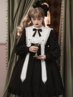 Halloween Gothic Dark Classic Elegant Nun Lolita Dress