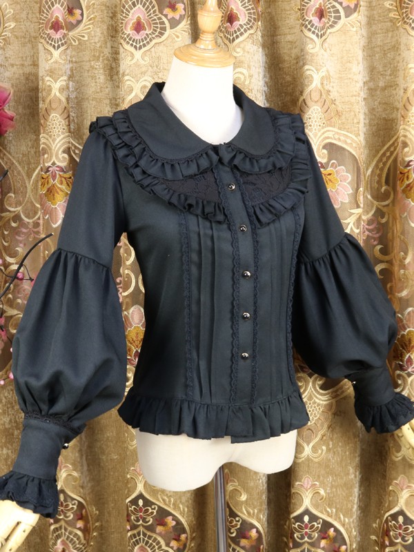 Lolita Long-sleeved Doll Collar Lantern Sleeve Blouse