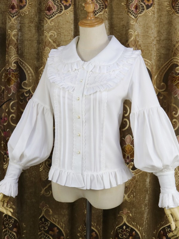 Lolita Long-sleeved Doll Collar Lantern Sleeve Blouse