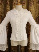 Vintage Lace Lolita Hime Sleeve Blouse