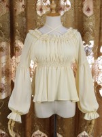 Lolita Lantern Sleeves Long sleeves Round Neck Blouse