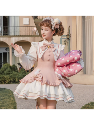 Cute Sweet Magic Girl Long Sleeve Lolita Dress Princess OP Dress