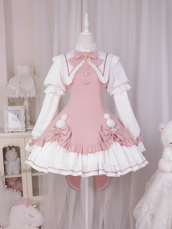 Cute Sweet Magic Girl Long Sleeve Lolita Dress Princess OP Dress