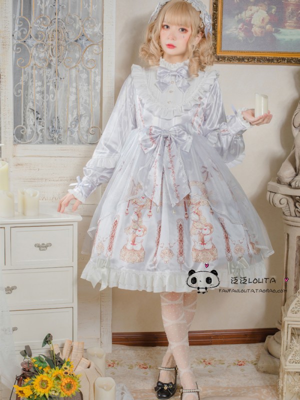 Sweet Lolita Dress Doll Dress OP Long Sleeve Dress