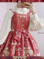 Sugar Plum Fairy Wine Red Vintage JSK Lolita Sleeveless Dress