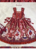 Sugar Plum Fairy Wine Red Vintage JSK Lolita Sleeveless Dress