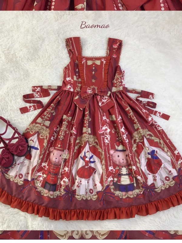 Sugar Plum Fairy Wine Red Vintage JSK Lolita Sleeveless Dress