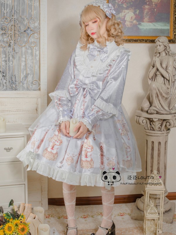 Sweet Lolita Dress Doll Dress OP Long Sleeve Dress