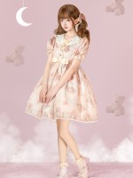 Pink Sweet and cute Star Wishing Bear Lolita dress OP