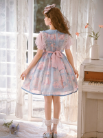 Pink Blue Sweet Cute Princess Dress Lolita Skirt OP