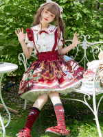 Sweet Crown Bear Print SK Cute Lolita Skirt