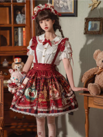 Sweet Crown Bear Print SK Cute Lolita Skirt