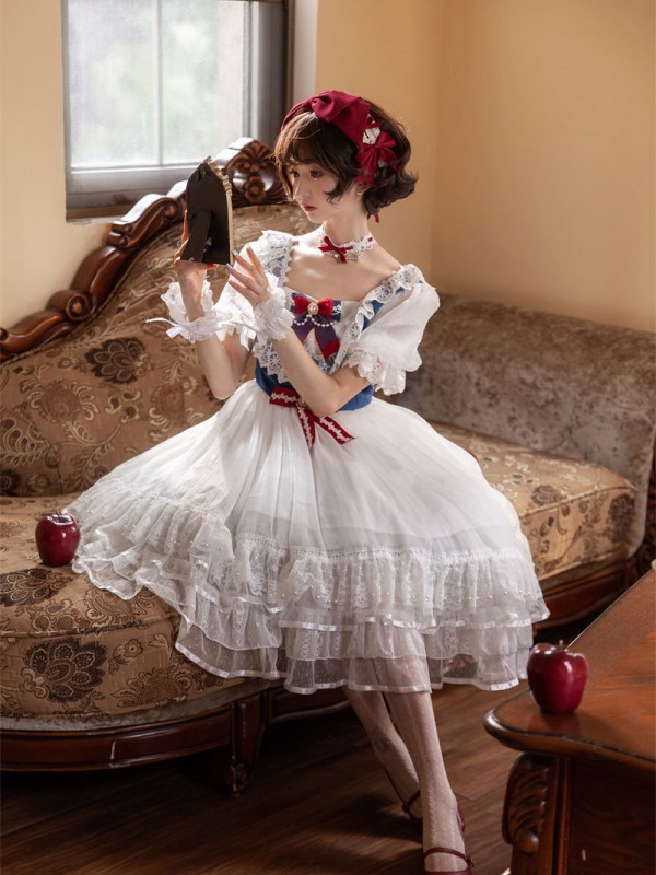 Lolita Snow White Ball Gown Light Short Sleeve Dress