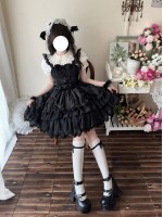 Lolita Black Light Wedding Dress JSK Suspender Dress