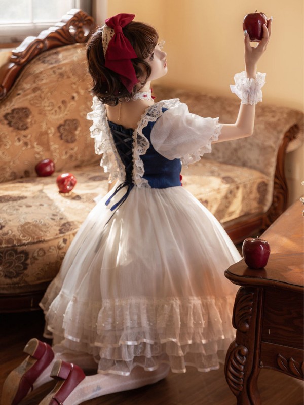 Lolita Snow White Ball Gown Light Short Sleeve Dress