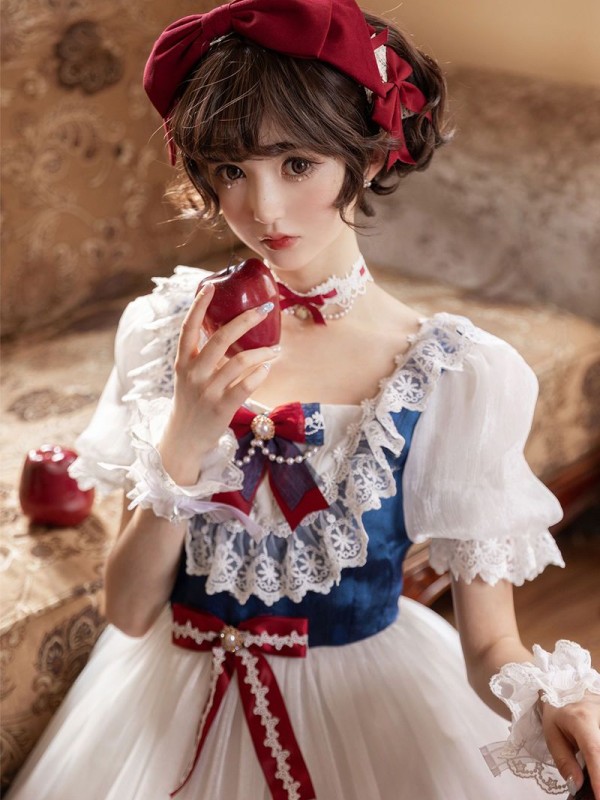 Lolita Snow White Ball Gown Light Short Sleeve Dress