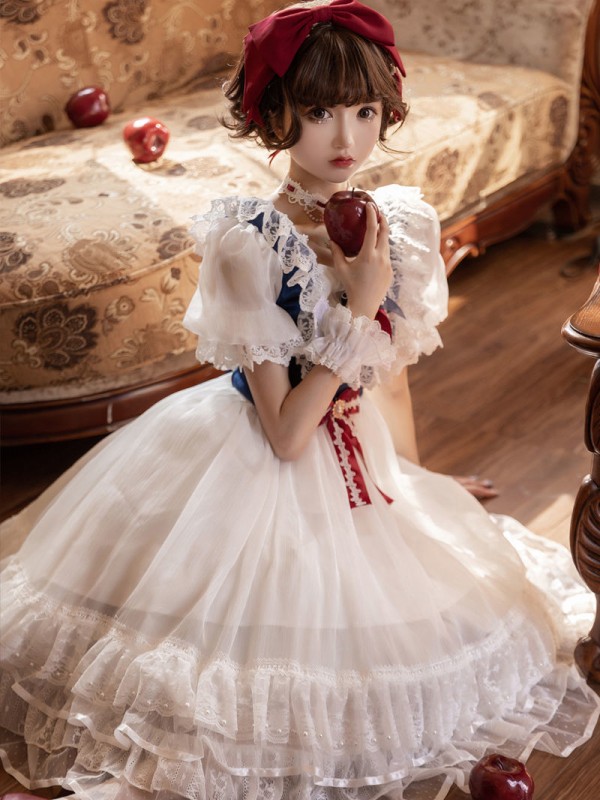 Lolita Snow White Ball Gown Light Short Sleeve Dress