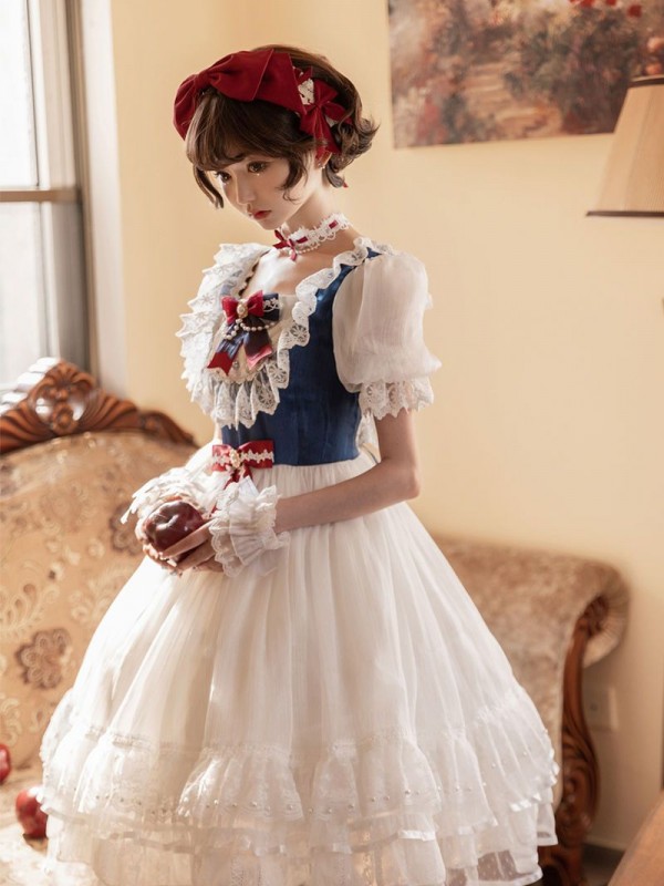 Lolita Snow White Ball Gown Light Short Sleeve Dress