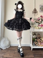 Lolita Black Light Wedding Dress JSK Suspender Dress