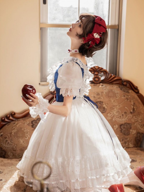 Lolita Snow White Ball Gown Light Short Sleeve Dress