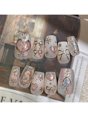 Pink Sweet Baroque Wearable Nail Art